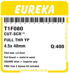 T1F080 - Cut Screw -T1F080_Label_T